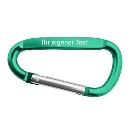 Karabiner Grün, graviert - pro Stück