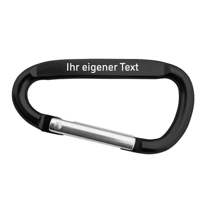 Karabiner Schwarz, graviert - pro Stück