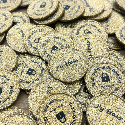 Wertmarken Chips selbst gestalten Ø29mm Glitzer - 100 Stück
