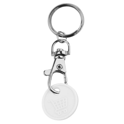 Einkaufswagenchip mit Karabiner, 0,50€-Format - 10 Stück