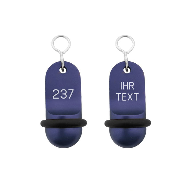 Mini Classic Blau graviert - pro Stück