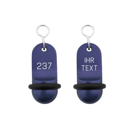 Mini Classic Blau graviert - pro Stück