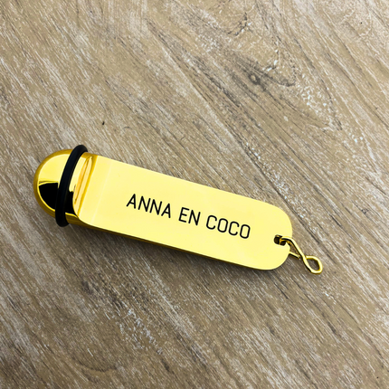 Hotel Schlüsselanhänger Classico Gold graviert