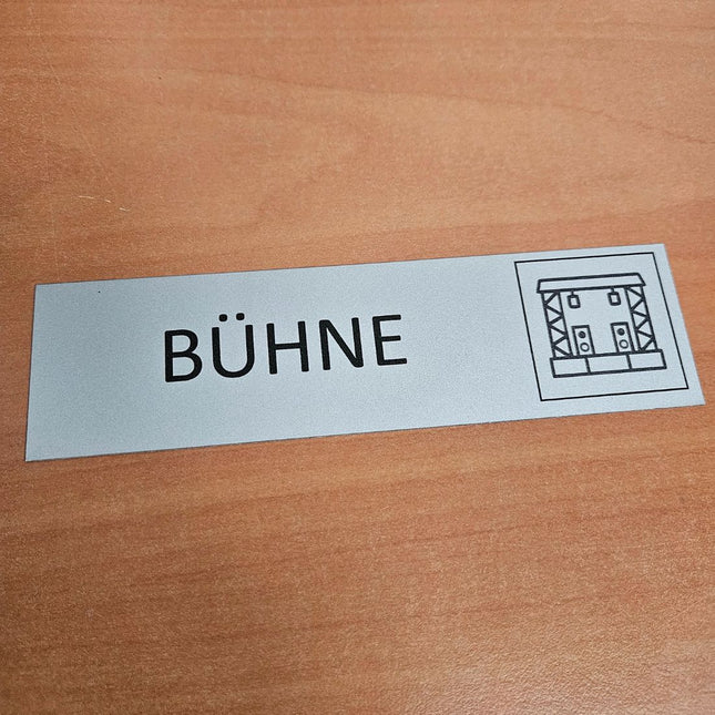 Türschild Bühne