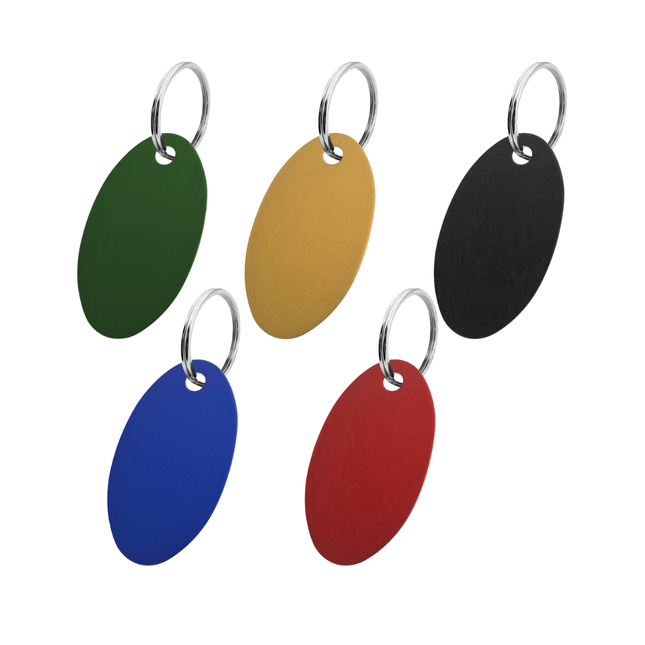 Schlüsselmarke Oval 24x40mm Nummerngravur - pro Stück