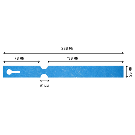 Schlaufenetikett Tyvek 250x25mm - 1500 Stück