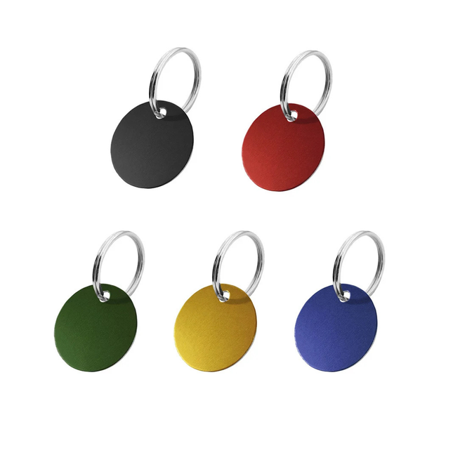 Schlüsselmarke doppelseitige Gravur Text/Nummer und Logo - pro Stück