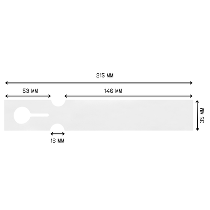 Schlaufenetiketten 150µ, 215x35 mm - 200 Stück