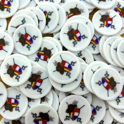 Wertmarken Chips selbst gestalten Weiß Ø28 mm - 100 Stück