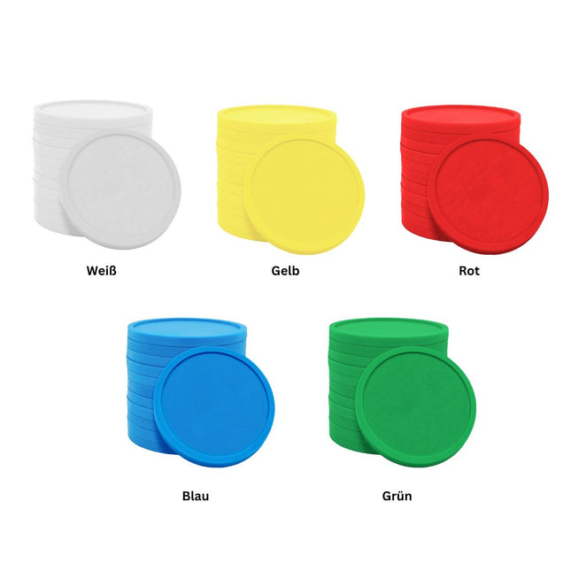 Einkaufswagenchip 2€-Format - 100 Stück