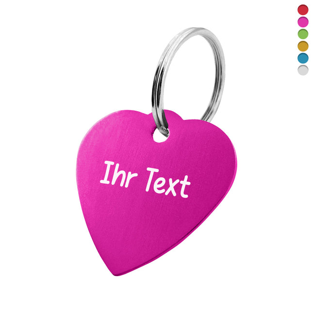 Schlüsselmarke Herz Text - pro Stück