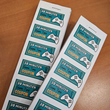 Wertmarken Block selbst gestalten, Full-Color Aufdruck - 1000 Abrisse