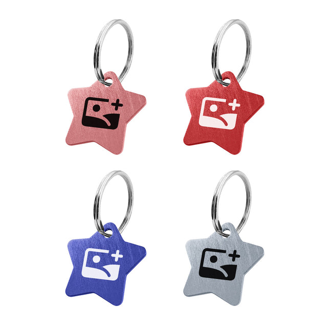 Schlüsselmarke Stern Text - pro Stück