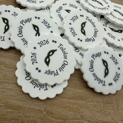 Wertmarken Chips selbst gestalten Wellig - 100 Stück