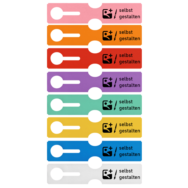 Schlaufenetikett selbst gestalten, 279x59 mm - 100 Stück
