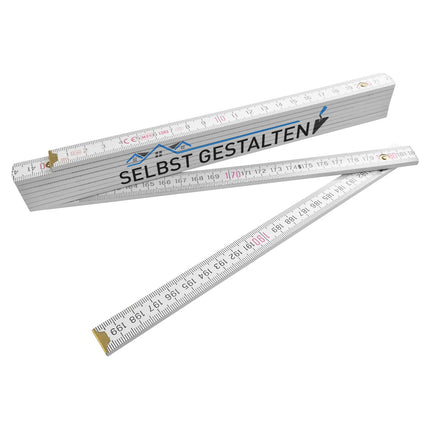 Zollstock mit Logo - pro Stück