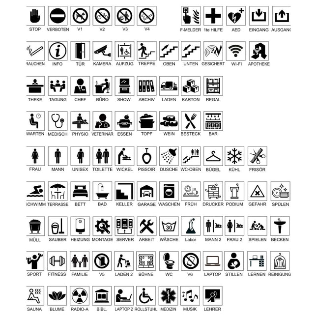 Türschild Eigener Text und Symbol