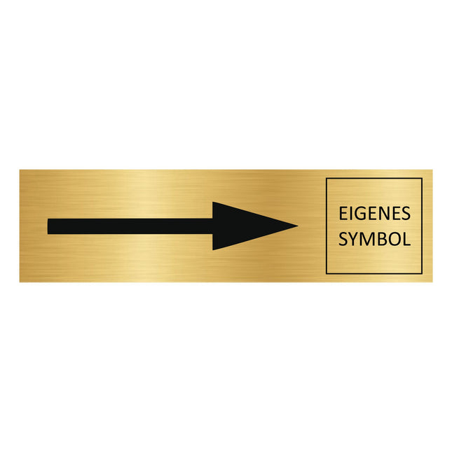 Türschild Pfeil Rechts mit eigenem Symbol
