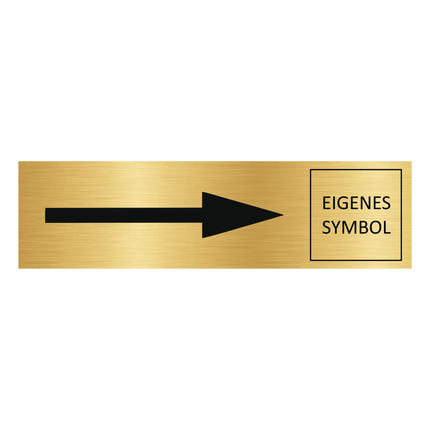 Türschild Pfeil Rechts mit eigenem Symbol