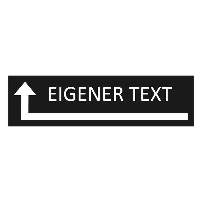 Türschild Eigener Tekst  - Links um