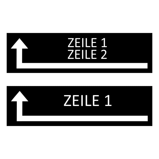 Türschild Eigener Tekst  - Links um