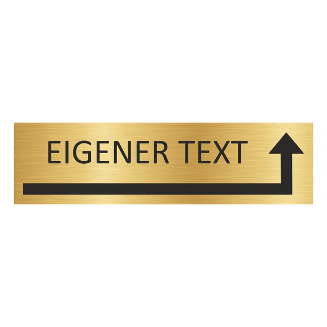 Türschild Eigener Text - Rechts um