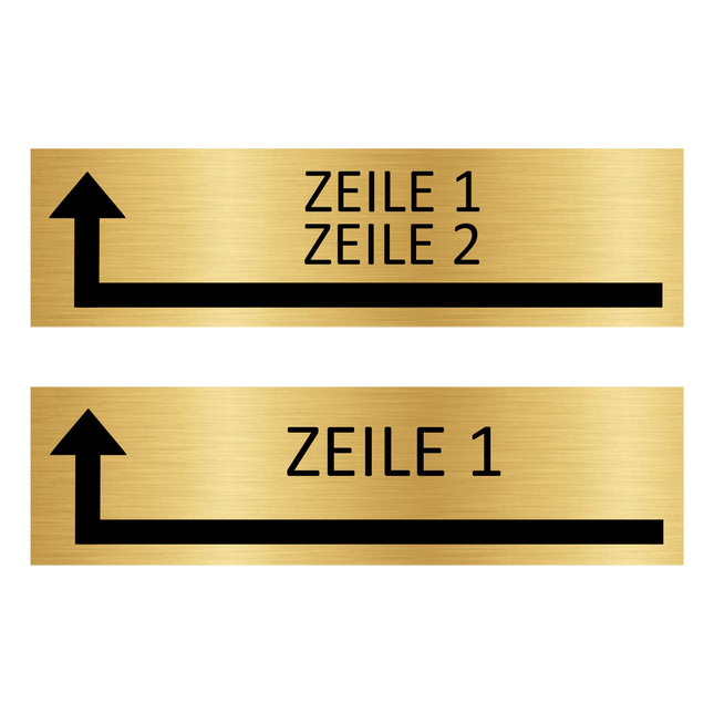 Türschild Eigener Tekst  - Links um