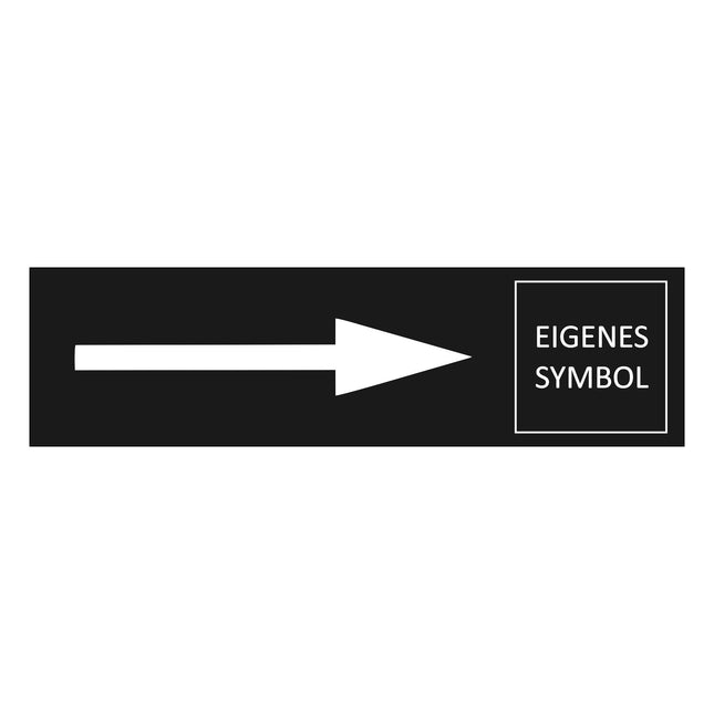 Türschild Pfeil Rechts mit eigenem Symbol