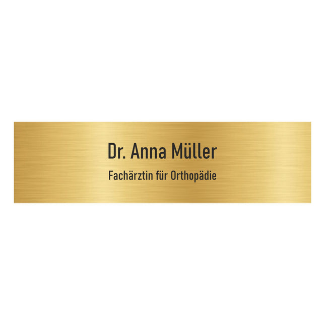 Türschild Name und Titel