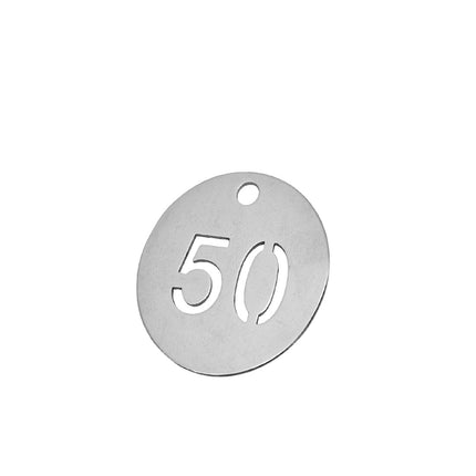 Zahlenmarke Ø30mm ausgestanzt - pro Set