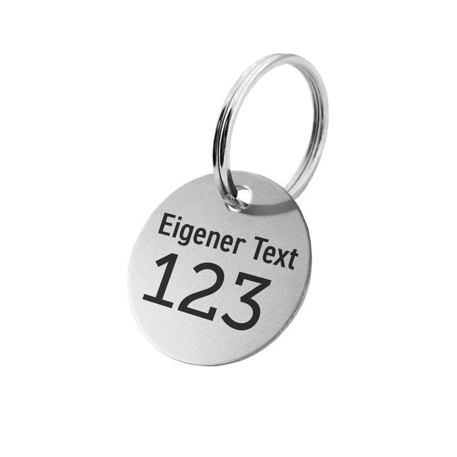 Schlüsselmarke Text & Nummer - pro Stück