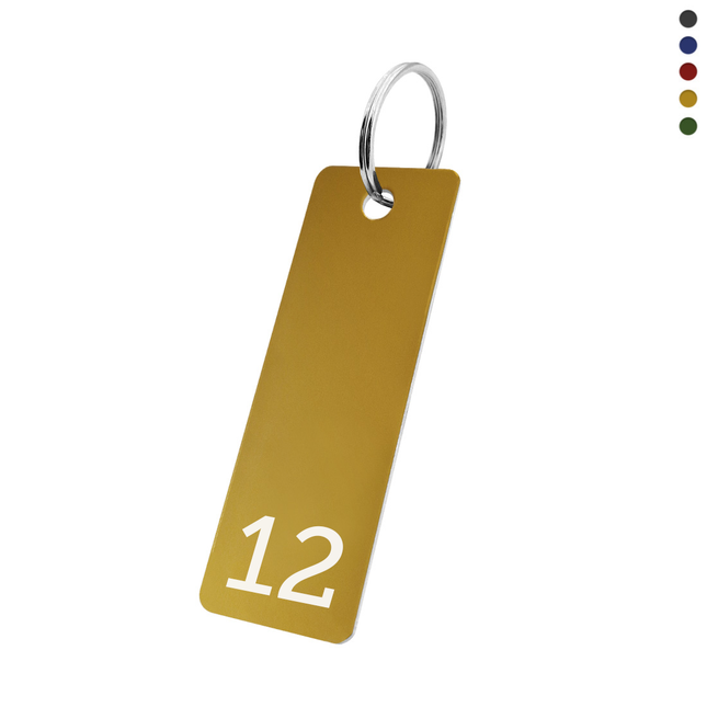 Schlüsselmarke 25x70mm mit Nummerngravur - pro Stück