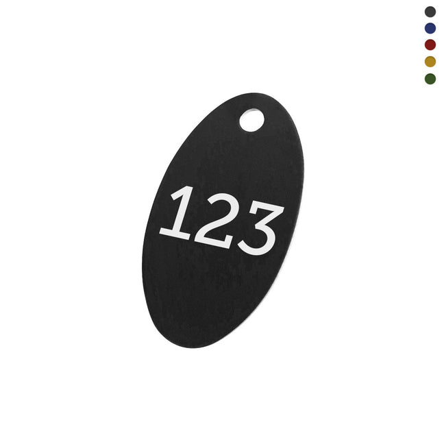Zahlenmarke oval 24x40 mm - pro Stück