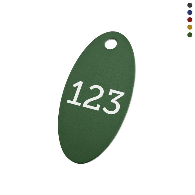 Zahlenmarke oval 25x50 mm - pro Stück