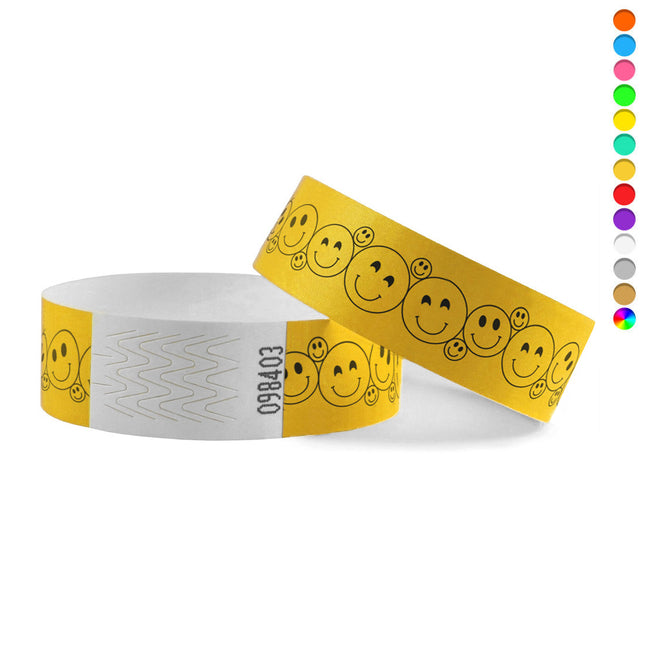 Tyrex Einlassbänder, Smiley - pro 100 Stück