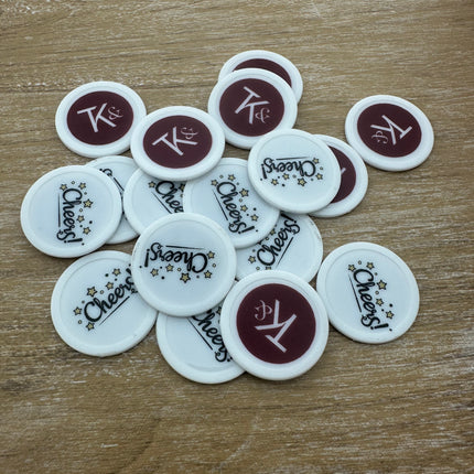 Wertmarken Chips selbst gestalten Weiß Ø28 mm - 100 Stück