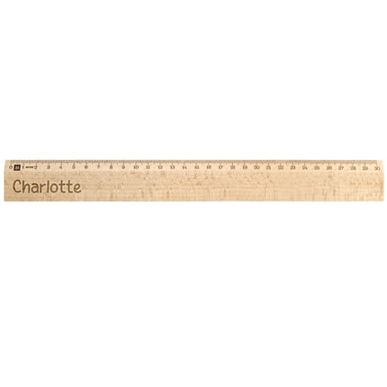 Lineal Holz mit Name - pro Stück