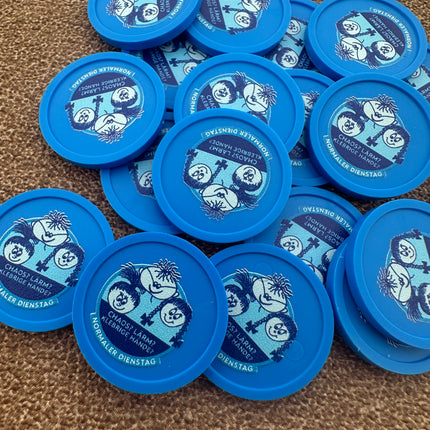 Einkaufswagenchip 0,50€-Format, selbst gestalten - 100 Stück