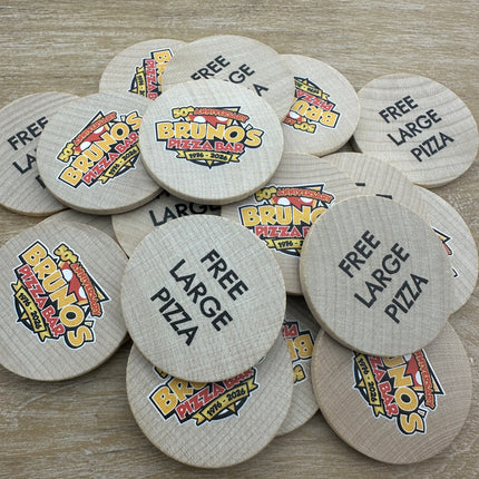 Holzmarken Ø50mm selbst gestalten - 100 Stück