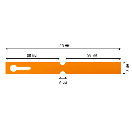 Schlaufenetiketten PVC 220µ, 120x13mm - 1000 Stück