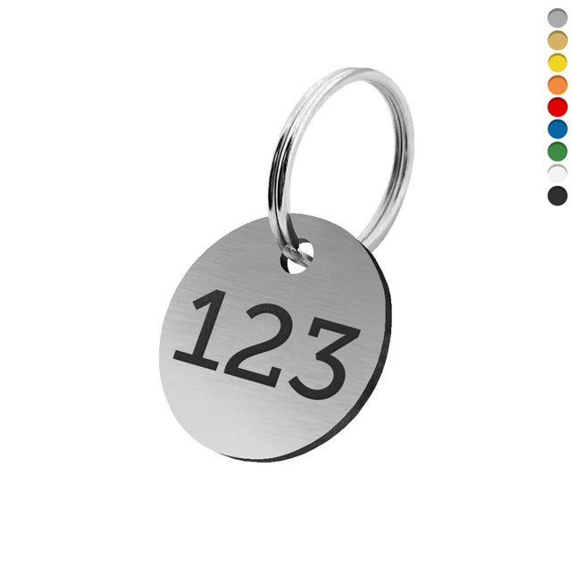 Schlüsselmarke Kunststoff Nummerngravur - pro Stück