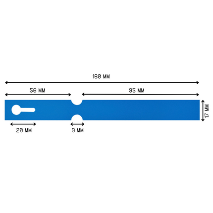Schlaufenetiketten TT-Drucker 150µ, 160x17 mm, Blau - 4000 Stück