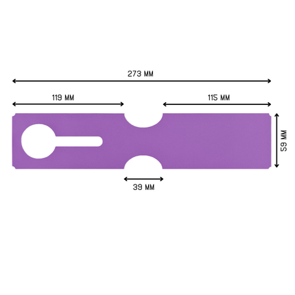 Schlaufenetiketten selbst gestalten 273,5x59mm, Barcode - 100 Stück