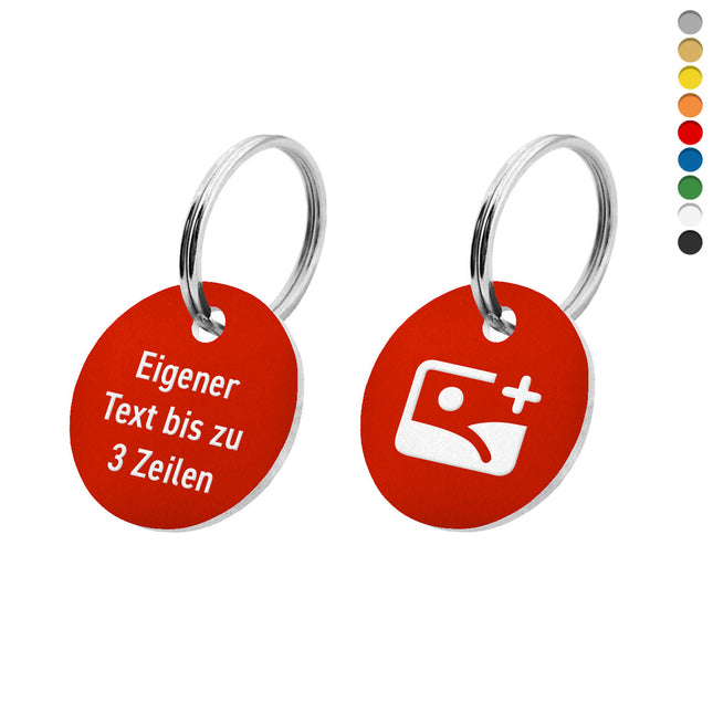 Schlüsselmarke Text/Logo, doppelseitig - pro Stück