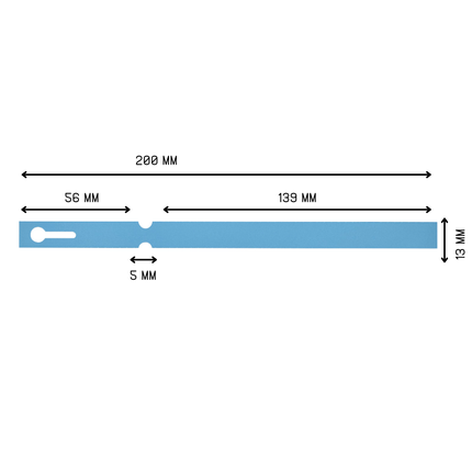 Schlaufenetiketten PVC 200 µ, 200x13mm - 1000 Stück