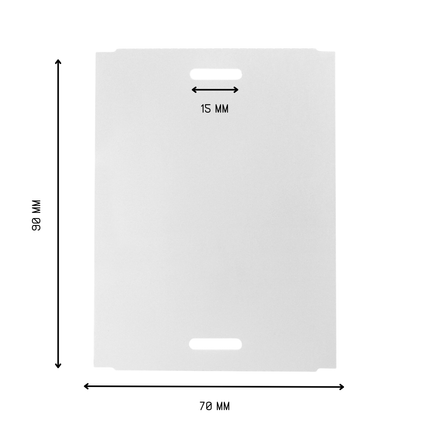 Hängeetiket 70x90mm, selbst gestalten - 100 Stück