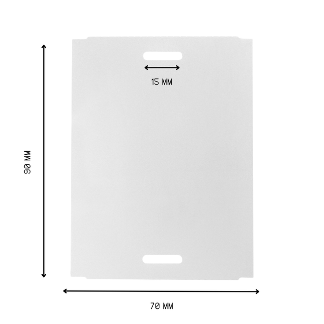 Hängeetiket 70x90mm, selbst gestalten - 100 Stück