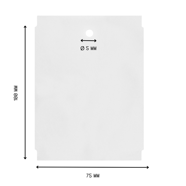 Hängeetiket 75x100mm, selbst gestalten - 100 Stück