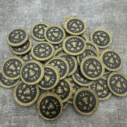 Wertmarken Chips selbst gestalten Ø29mm Glitzer - 100 Stück
