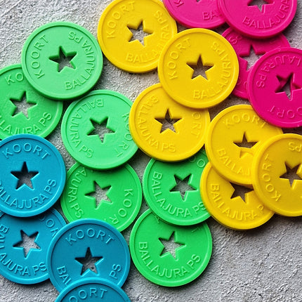 Wertmarken Chips eigenes Relief Ø29mm Aussparung - 1000 Stück